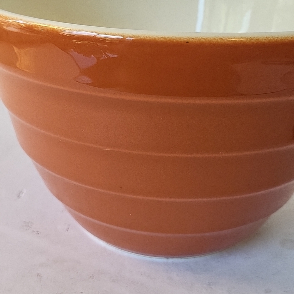 Crate & Barrel 6" Orange Parker Ceramic Mixing Bowl - Picture 2 of 8